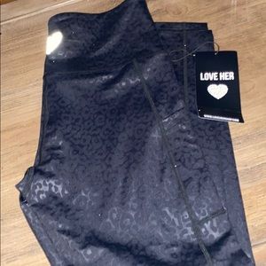 Love her brand black leopard print leggings